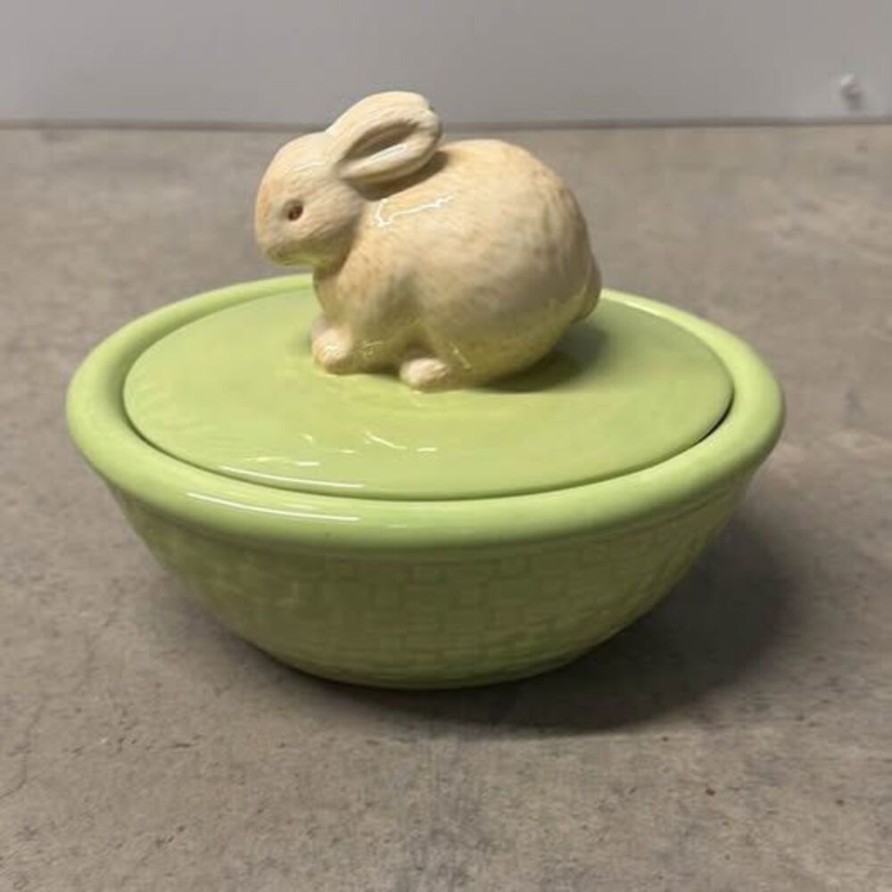 Vintage Hallmark Ceramic Bunny Candy Dish